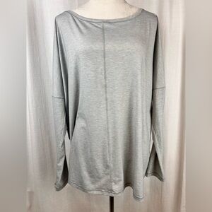 Athleta Heather Gray Long Dolman Sleeve Top